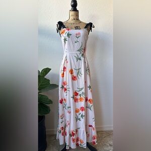 NWT GB Ivory Bloom Floral Tie Maxi Dress Size S